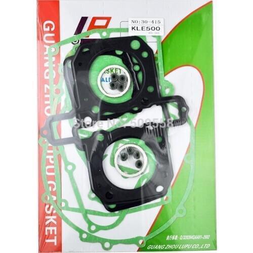 Motorcycle Engine Gasket Kit Cylinder Top End Crankcase Stator Clutch Cover Exhaust Gaskets Seals Set For Kawasaki KLE500 85-95