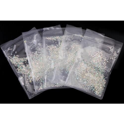 Crystal Clear Rhinestones AB SS3-SS20 Transparent Nail Round Stone 3D Nail Art Rhinestones Decoration