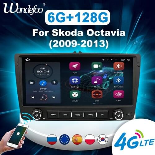 2 din Android 10 Car radio Carplay For Skoda/Octavia 2009-2013/Yeti 2008-2014 autoradio 9.6'' Multimedia player Navigation GPS