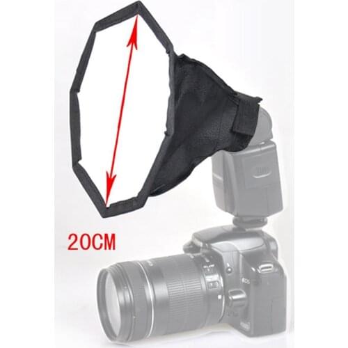 5pcs/llot 20cm Mini Softbox Flash Diffuser Octagon Soft Box for Canon for Nikon Speedlite 430EX 580EX 600EX SB900 SB800 SB700