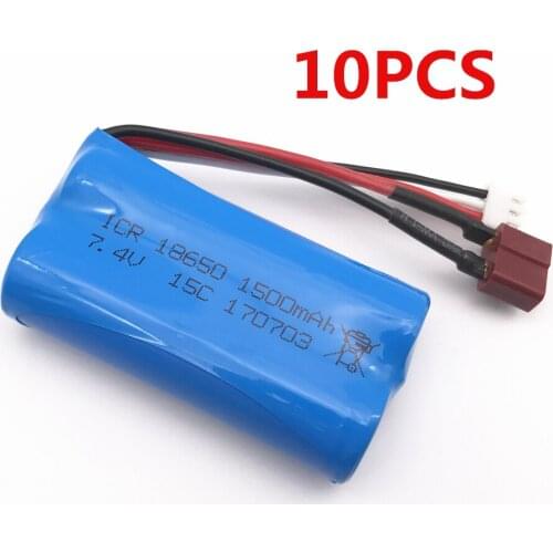 7.4 V 1500 mAh model aircraft Helicopter high-discharge 15c 18650 2S 12428 RC Car 7.4V lithium batteries