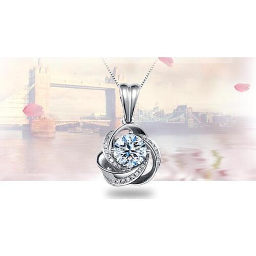 Fashion Korean style 925 Sliver cincture pendant for women with Cubic Zirconia jewelry