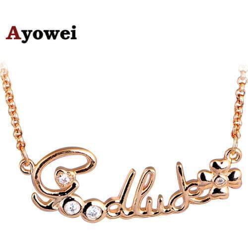Lucky Nacklace for Ladies Best Price Popular Style Design Gold tone Necklaces & Pendants Fashion Jewelry LN560A