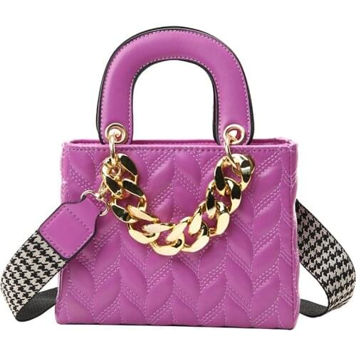 Women Handbag Luxury Brand Bucket Hand Bags For Women Quilted Crossbody Bag Wide Straps Leather Shoulder Bag Female Satchels