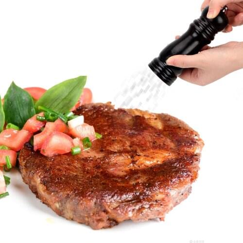 Manual Control Solid Wood Salt and Pepper Mills Pepper Mill with Strong Adjustable Ceramic Grinder Kitchen Cooking BBQ Tools