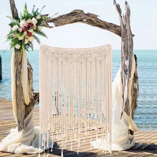Ins nordic woven tapestry wedding Moroccan hand-woven home wall decoration knit knitting diy crochet