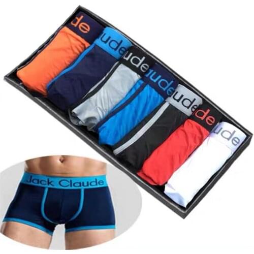 5pcs/Lot Sexy Men Underwear Boxer Underpants for Man Panties U-Convex Design Breathable Comfortable Boxershorts Boxers Slip Men