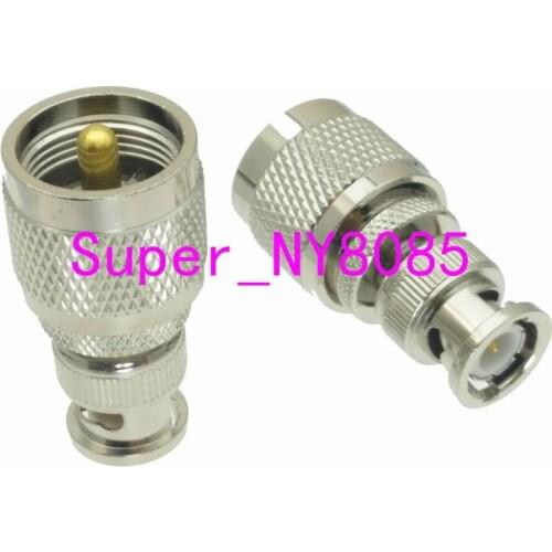 UHF male plug to BNC male plug RF coaxial adapter connector