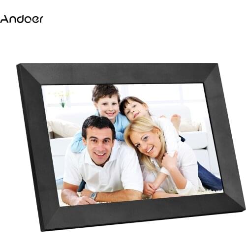 Andoer 10.1" Smart WiFi Photo Frame Digital Picture Frame HD IPS Touch-screen 1280*800 Photo 1080P Video 16GB Storage Supports
