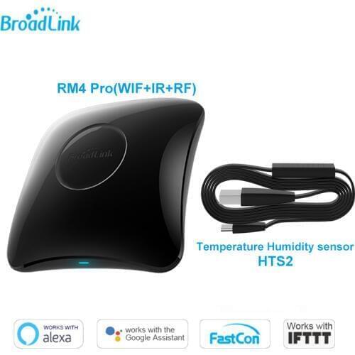 Broadlink RM4 Pro WIF IR RF Universal Intelligent Remote Controller HTS2 Temperature Humidity sensor For iOS Android Smart Home