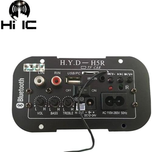 5-8 inch Amplifiers Audio Board Amplificador Subwoofer Amplifier Board Built-in Bluetooth FM Radio 220V 12V 24V TA8211AH