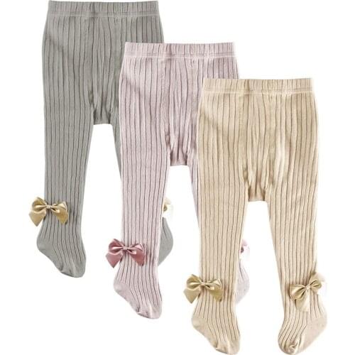 Spring Newborn Baby Girl Tights Solid Color Knitted Girls Boys Stocking Soft Cotton Warm Tights Kids Children Pantyhose Meisje