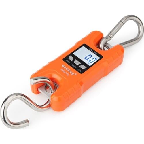 500kg/100g Crane Scale 0.2kg-500kg Industrial Heavy Duty Hanging Scale LCD Digital Electronic Scale with Stainless Steel Hook