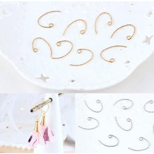 10pcs 21mm Gold Color Earring Finding Ear Base Handmade Earrings Clasps Hooks for Women DIY Jewelry Accessories C40