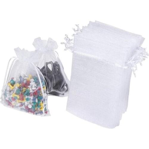 1 Pcs 10x13cm Wedding Christmas Gift Drawable Organza Jewelry Drawstring Display Pouches Bags Packaging Pocket T3G7