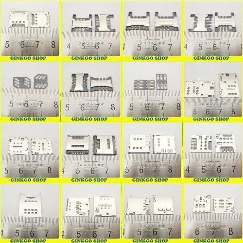 16Models 48pcs/lotNew SIM card Connector connector For HUAWEI Lenovo Samsung Xiaomi HTC Coolpad SIM card holder tray