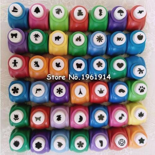20 pcs Wholesale Random Mini DIY Craft Scrapbooking Handmade Cut Card Hole Puncher For DIY Gift Card Paper Punch