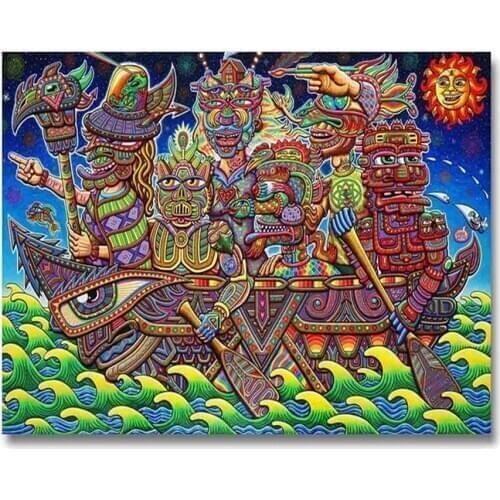 5d diy Full square Diamond Painting,3d Cross-Stitch,Mosaic,Trippy Alex Grey Visual Mind Funny Lion,sale Diamond Embroidery