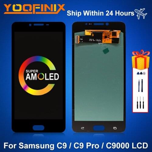 6.0"Super AMOLED For Samsung Galaxy C9 LCD C9 Pro Display Digitizer Assembly Replacement Parts For Samsung C9000 SM-C9000 LCD