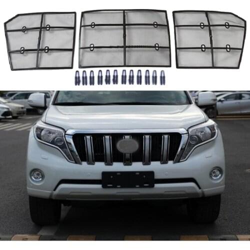 Accessories For 2014 2015 2016 2017 Toyota Land Cruiser Prado 150 FJ150 Car Insect Screening Mesh Front Grille Insert Net