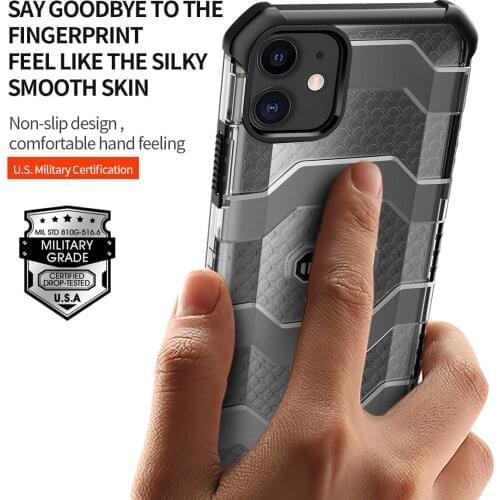 For Apple iPhone 12 Case 6.1" Wlons Military Explorer Anti Falling Certification Case for iPhone12 Full-Body Rugged Shield Cover