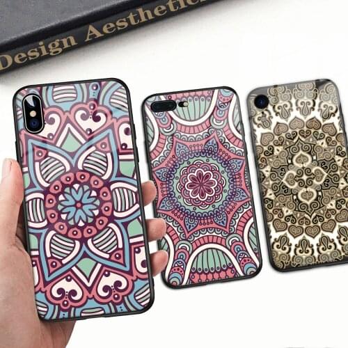 FinderCase for iPhone 11 Case Hard Back Cover Glass Floral Case for iPhone 6 6S plus 8 7 plus X XR XS MAX 11 12 pro max