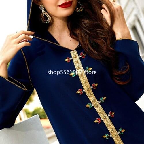 Eid Mubarak Muslim Dress Caftan Marocain Kaftan Abayas for Women Dubai Abaya Turkey Islam Clothes Evening Dresses Djellaba Femme