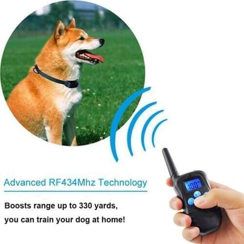 300M Rechargeable And Waterproof Electric Shock Vibration Remote Control LCD Electric Pet Dog Training Collar