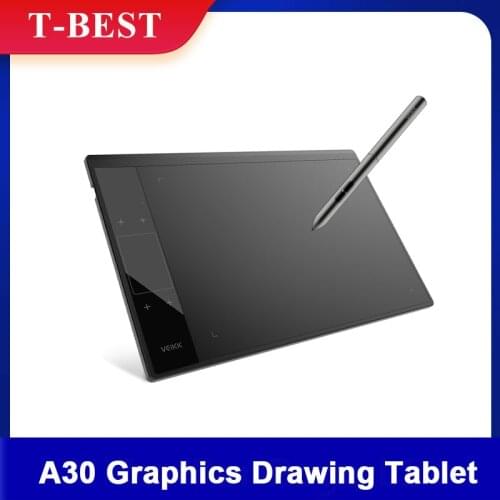VEIKK A30 Graphics Drawing Tablet Digital Drawing Pad 10x6inch Tablet with 8192 Levels Passive Pen for Artists for Online Study