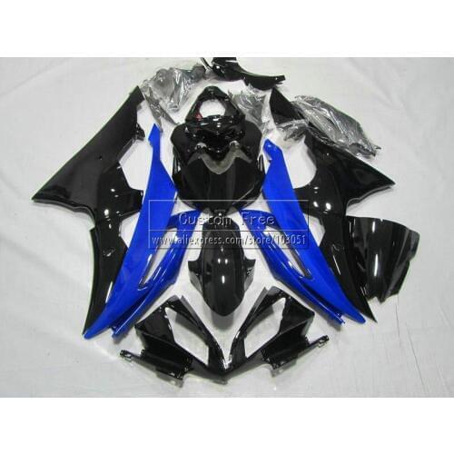 Injection mold fairing kit For YAMAHA YZF R6 2008 2009 2010-2014 YZFR6 black blue 08-13 14 high grade fairings set JL8