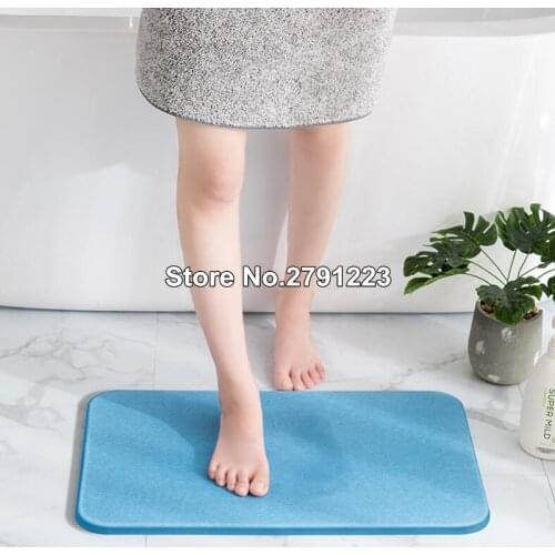 Diatomite Earth Bath Mats 30*40cm Non Slip Fast Drying Bathroom Carpet Rug Easy Clean Hard Shower Mat Floor Foot Mat for Toilet