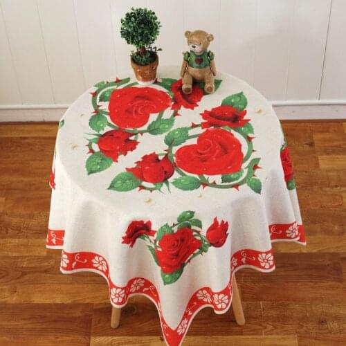 Printed Linen Tablecloth Restaurant Bar Household Tablecloth Linen Printing and Dyeing Cover Towel Towel Coffee Tablecloth