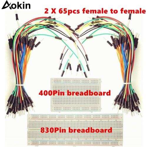 PCB Prototype Breadboard 830 point 400 holes Proto Shield Board Kit for Arduino with 130pcs jumper wires