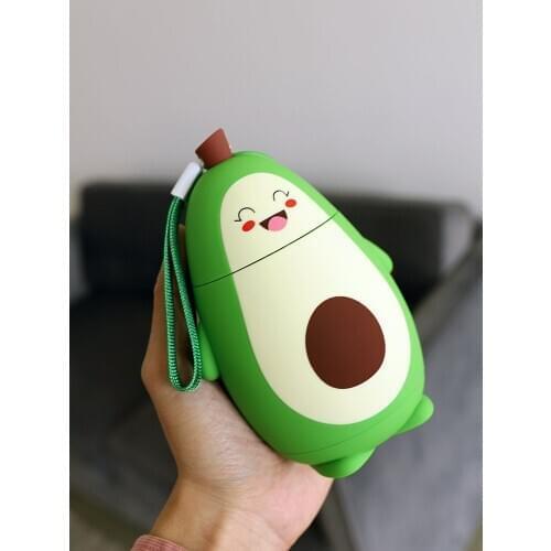 Cute Cartoon Avocado Glass Double Layer Student Simple Fresh Mori Cup Portable Girls Heart Ins Wind