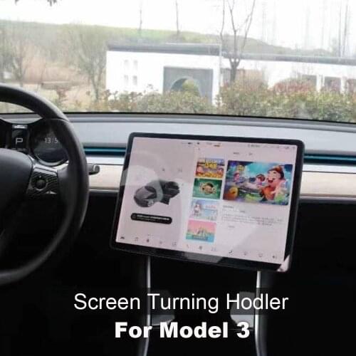 SATONIC SR1000 Center Screen Rotation Holder For Tesla Model 3 2020 2021 Model Y Car Modification Rotator Waterproof PU Cover