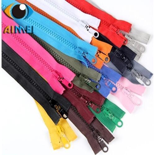 2Pcs/Lot 5 # Resin Zippers For Kids School Uniform Plastic Zips For Down Jacket Zipper 70Cm Open Tail Shirt Zipper Accessories