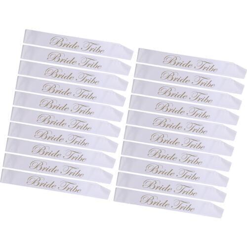 Pack of 20 Bride Tribe Hens Satins Sashes Girls Night out Accessory Wedding Sash