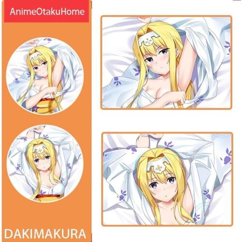Anime Sword Art Online Alice·Synthesis·Thirty Yuuki Asuna Girl Throw Pillow Cover Hugging Pillowcase Otaku Bedding Dakimakura