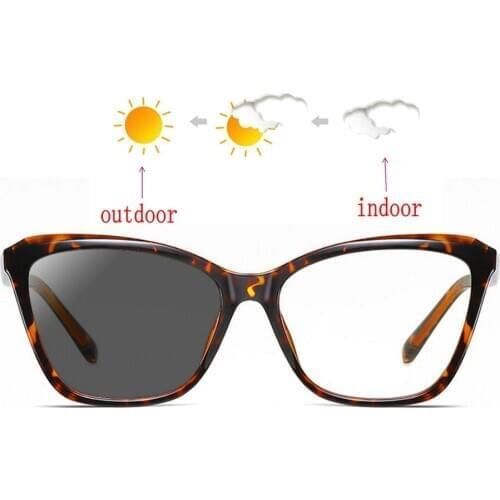 Transition sunglasses photochromic Finished Myopia Glasses Women Men Nearsighted Student Diopter Fashion Eyeglasses Frame -1 NX