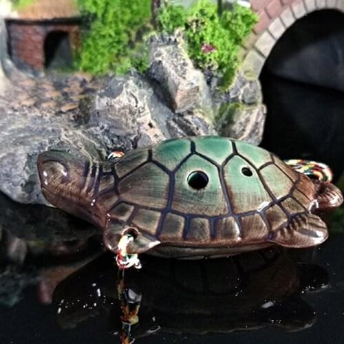 Orff Instrument 4 Holes Dolomite Ocarina Turtle Shape Childrens Gift