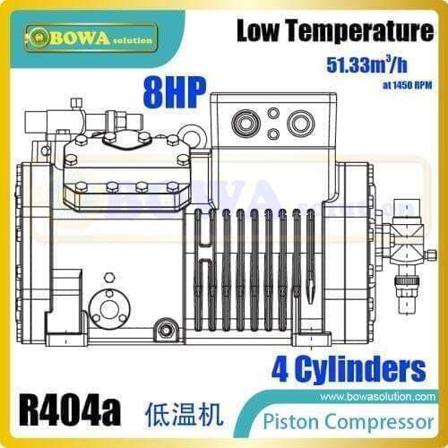 8HP reciprocating compressors installed in kinds of temperature controls equipments, such as milk tanks, replacing 4TCS-8.2Y