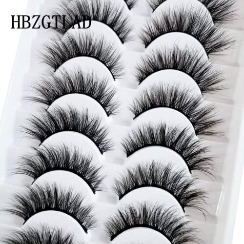 Fluffy lashes 2-12 pairs 3D Mink Lashes Natural False Eyelashes Dramatic Volume Fake Lashes Makeup Eyelash Extension Maquillaje