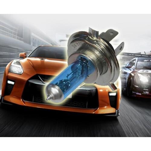 Car Light H4 Halogen Bulb 12V 100/90W Halogen Lamp Dark Steel Blue Car Xenon Bright White Base Super Glass Bulb G6L8
