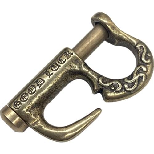 Solid Brass Belt U Hook Bolt Snap Hook For webbing Leather Craft Bag Strap Belt Hook Clasp Wallet Chain Hook Leather Craft Decor