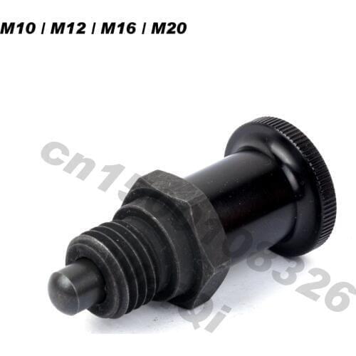 Return type indexing plungers ,aluminum knob ,carbon steel body,fine thread and coarse thread M10 M12 M16 M20