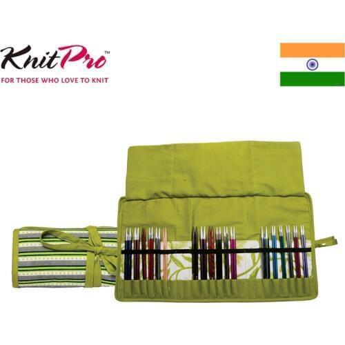Knitpro Greenery Knitting Needles Bag for five types storage (no needles in the bag)