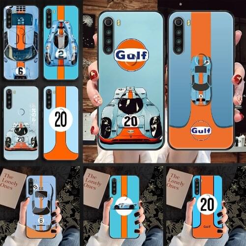 Gulf Racing car Phone case For Xiaomi Redmi Note 7 7A 8 8T 9 9A 9S 10 K30 Pro Ultra black tpu cell cover soft Etui fashion coque