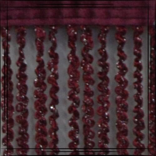 Gülpınar Curtain Maroon Silver Silvery Double Curling Rope Curtain