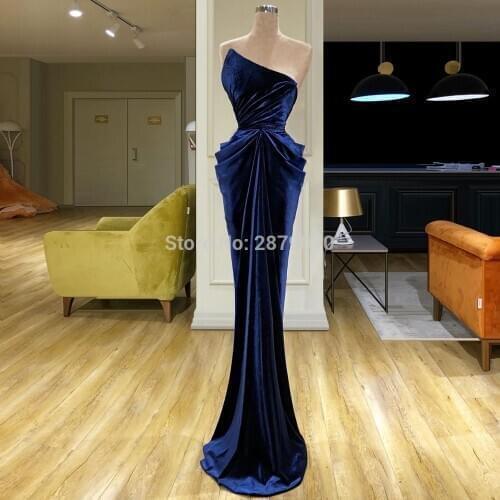 2020 New Arrival Strapless Mermaid Evening Dress Spandex Sleeveless Floor-Length Formal Prom Dress Women Dress Contracted