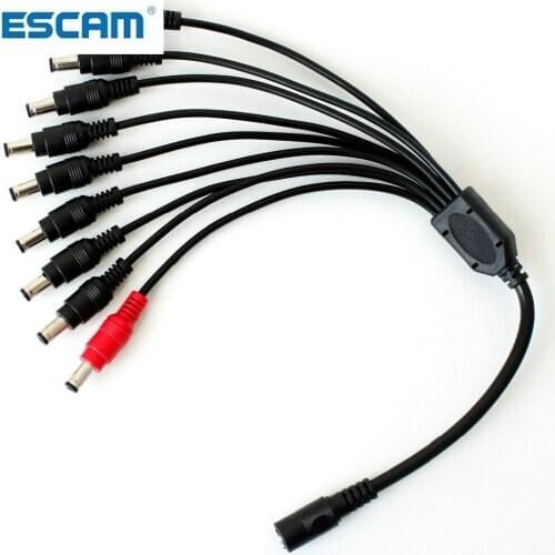 1 to 9 DC Power Splitter Cable DVR Plugs for CCTV Camera System video cctv accessories